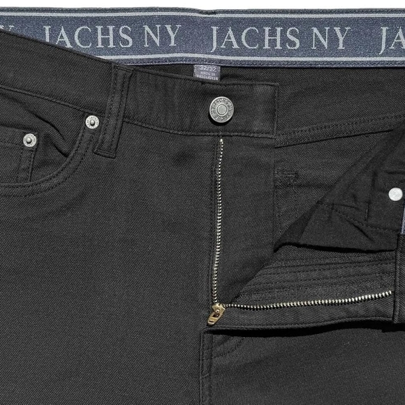 Jachs New York Men’s Straight Fit Flex Waistband 5 Pocket Black Pant Size 32x29 - Picture 4 of 7
